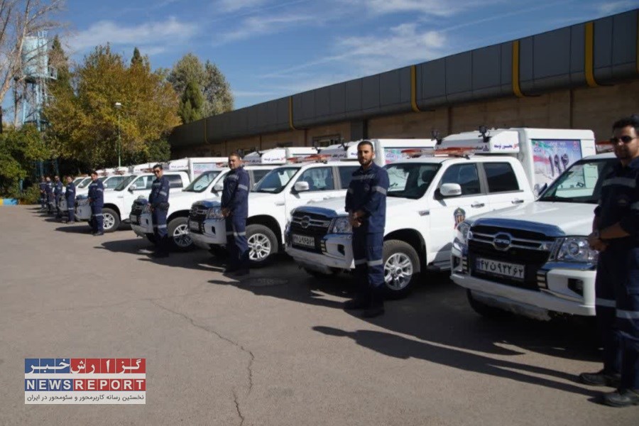 برگزاری آیین رونمایی از ناوگان جدید خودروی امداد گازرسانی در شیراز