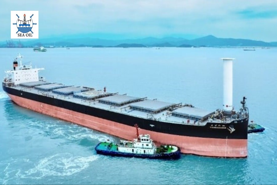 کشتی زغال‌بر ژاپنی اولین سفر خود را با بادبان روتور مجهز شده تکمیل می‌کند