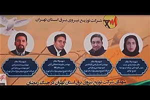 مراسم ادای احترام به شهیدان والامقام شرکت توزیع نیروی برق استان تهران